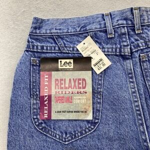 Vintage Lee Jeans Womens 14 Petite Relaxed Riders Tapered Ankle Denim USA 90s